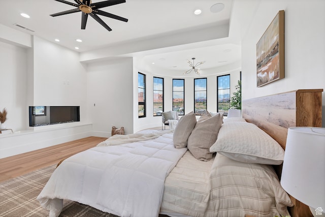 3967 N Hillside Way, Santa Clara, UT 84765 - bedroom featuring light hardwood / wood-style floors and ceiling fan