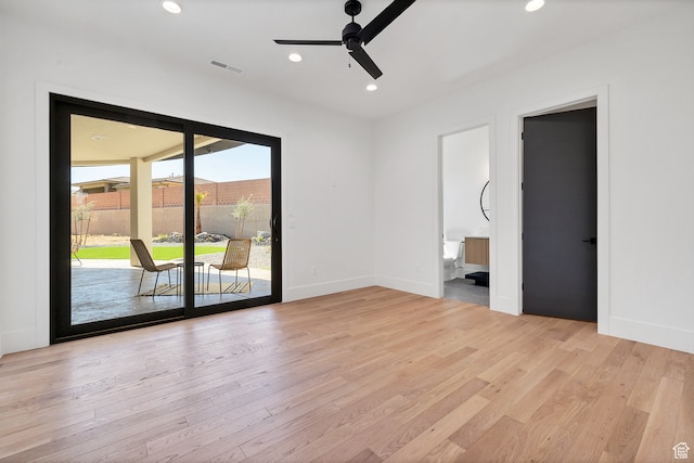 3967 N Hillside Way, Santa Clara, UT 84765 - interior space with light wood-type flooring and ceiling fan