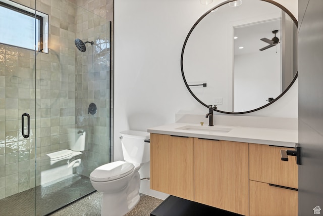 3967 N Hillside Way, Santa Clara, UT 84765 - bathroom featuring toilet, vanity, and a shower with door