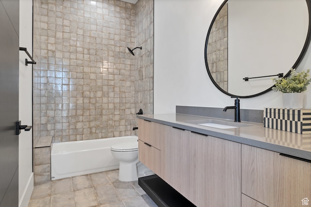 3967 N Hillside Way, Santa Clara, UT 84765 - full bathroom with vanity, tiled shower / bath, and toilet