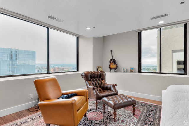 44 W Broadway S Unit 1205S, Salt Lake City, UT 84101 - living area featuring hardwood / wood-style flooring