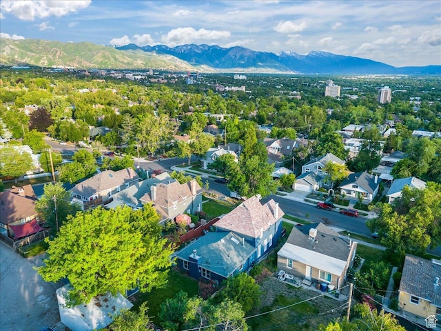 673 E 7th Ave, Salt Lake City, UT 84103 - aerial perspective of suburban area featuring a mountain backdrop