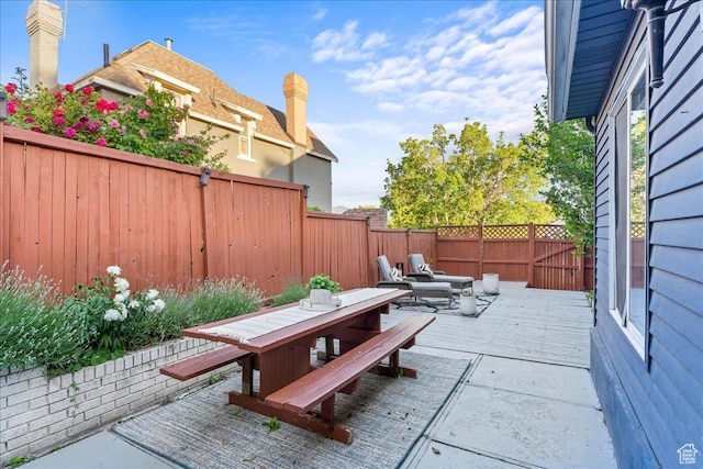 673 E 7th Ave, Salt Lake City, UT 84103 - view of patio / terrace featuring a fenced backyard, a wooden deck, and outdoor dining area