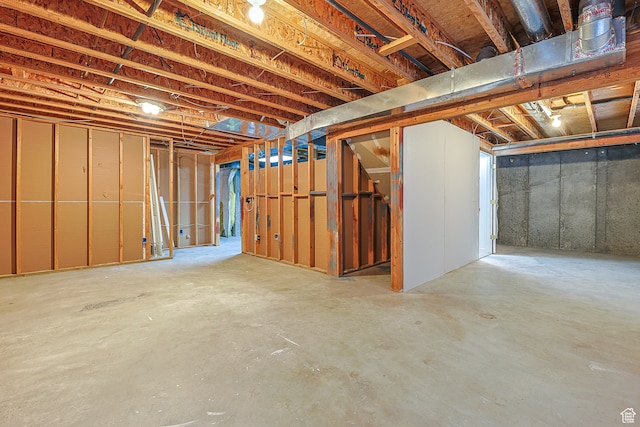 view of basement