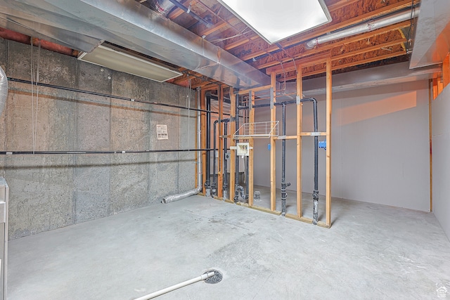 view of basement