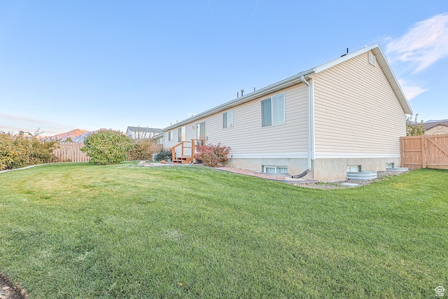 exterior space with a lawn