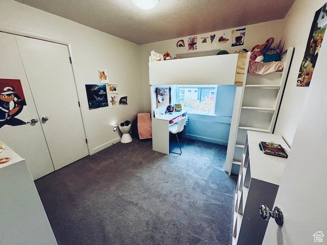 15224 S Tall Woods Dr, Draper Ut Cnty, UT 84020 - bedroom with dark colored carpet and a textured ceiling
