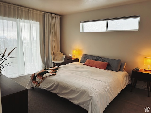 view of carpeted bedroom