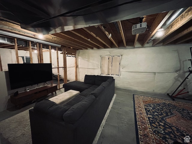 view of basement
