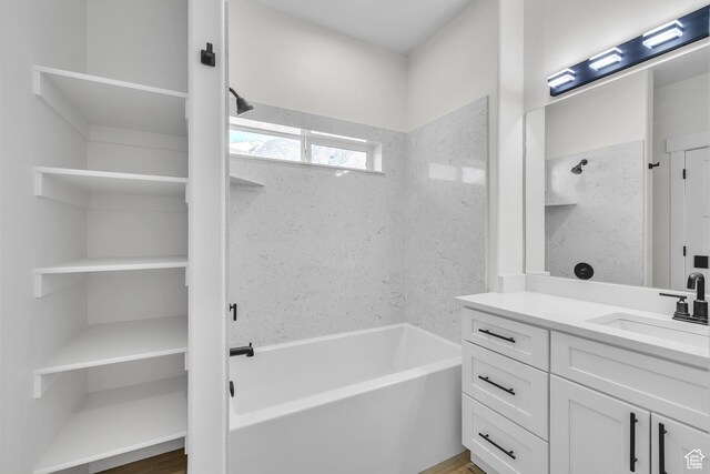 7901 S 2700 E Unit 203, South Weber, UT 84405 - bathroom with walk in shower, vanity, and a tub