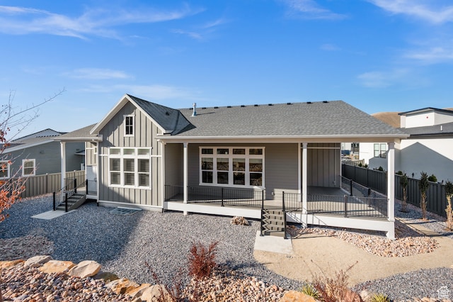 back of house with a patio area