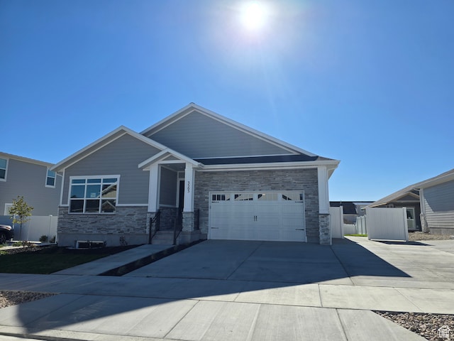 view of front of home featuring a garage