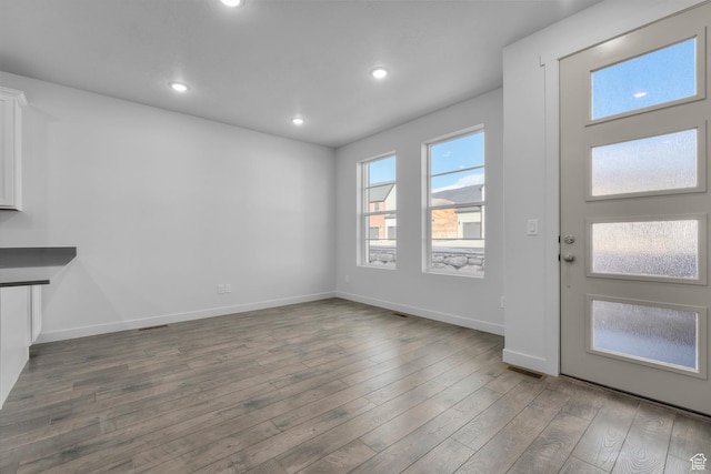 entrance foyer featuring light hardwood / wood-style floors