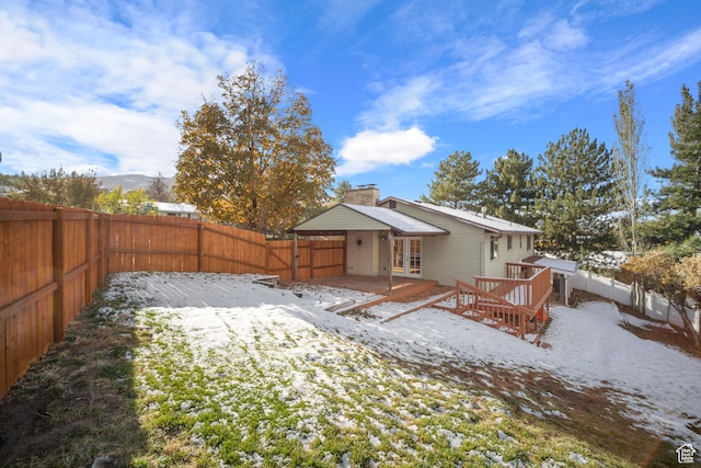 151 S Bernice Way, North Salt Lake, UT 84054 - snow covered rear of property with a deck with mountain view