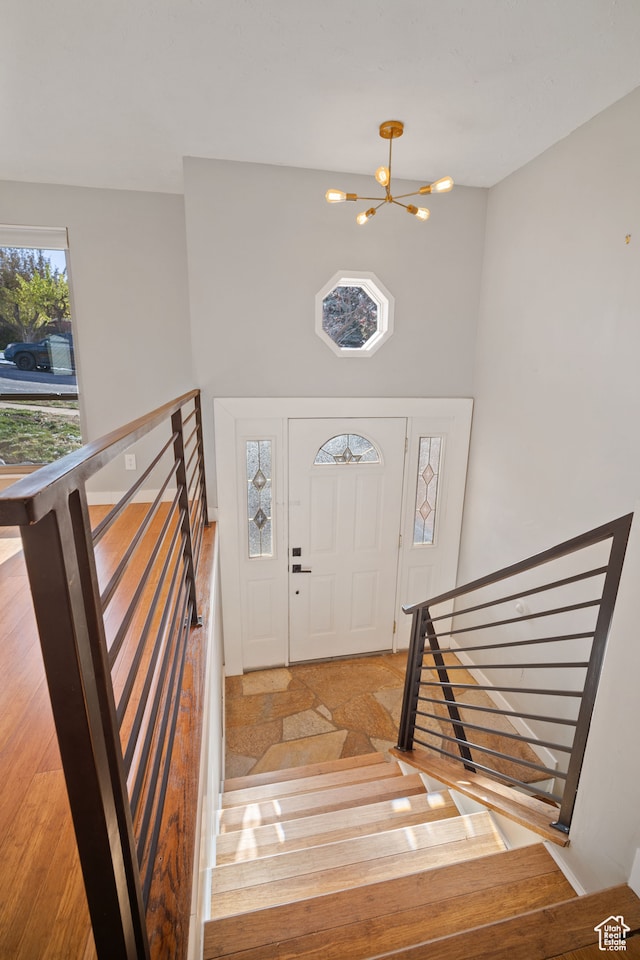 151 S Bernice Way, North Salt Lake, UT 84054 - entryway with a notable chandelier
