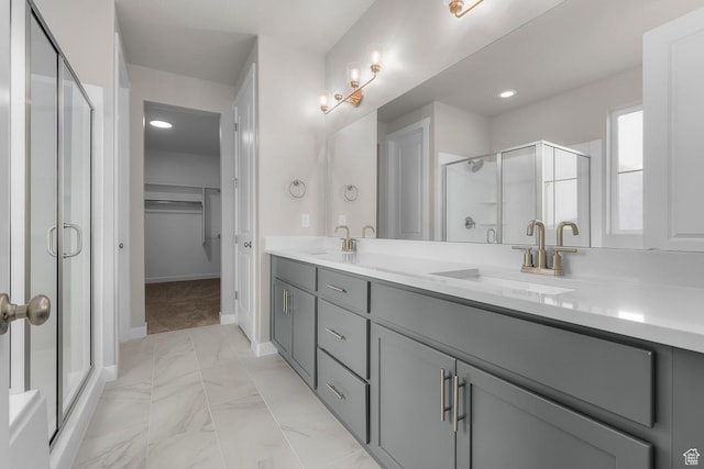 1849 S 2475 W, West Haven, UT 84401 - bathroom with vanity and a shower with door