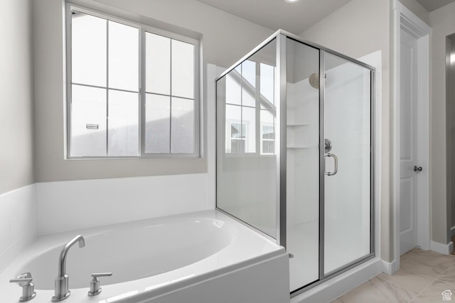 1849 S 2475 W, West Haven, UT 84401 - bathroom with shower with separate bathtub and plenty of natural light