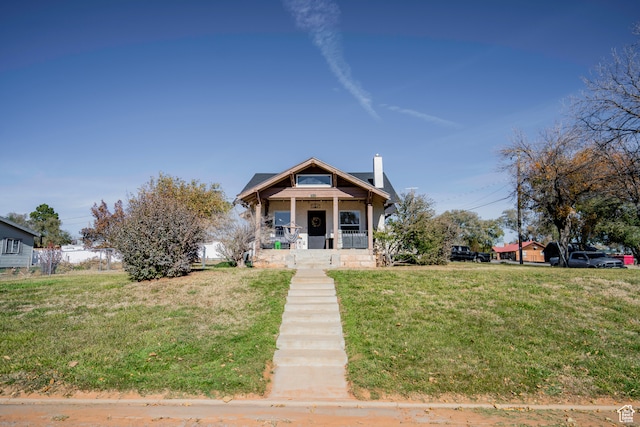 view of front of home with covered porch