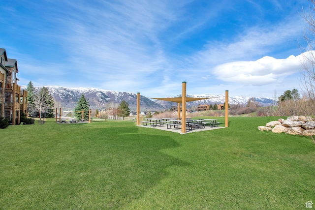 3521 N Fox Run Unit 811, Eden, UT 84310 - view of grassy yard featuring a mountain view