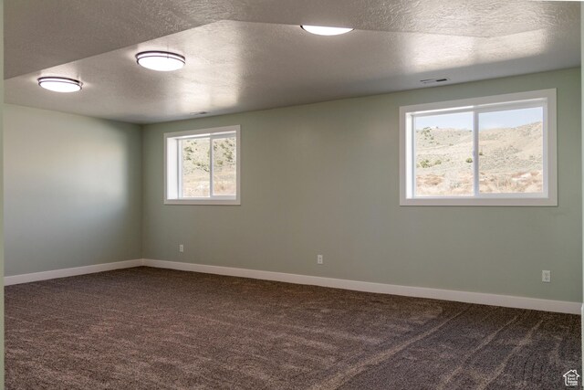 1342 N 4075 W Unit 3A, Vernal, UT 84078 - spare room with a textured ceiling, dark colored carpet, and baseboards