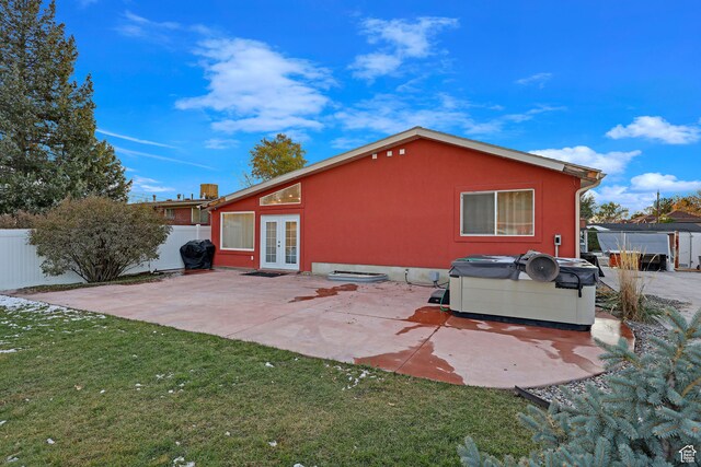4325 S Park St E, Murray, UT 84107 - back of house with a yard, a patio, and french doors