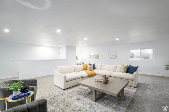 1837 N 440 W, Layton, UT 84041 - carpeted living room with baseboards and recessed lighting
