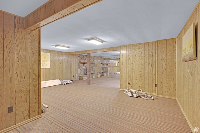 4866 Adams Ave, South Ogden, UT 84403 - basement with carpet and wooden walls