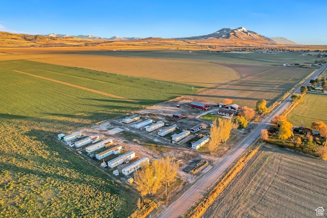 18250 N 4400 W, Fielding, UT 84311 - aerial overview of property's location with a mountainous background and rural landscape