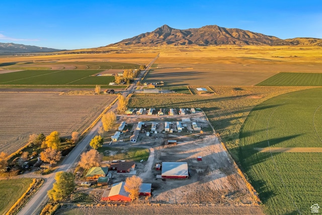 18250 N 4400 W, Fielding, UT 84311 - overview of rural landscape with a mountain backdrop and extensive farmland