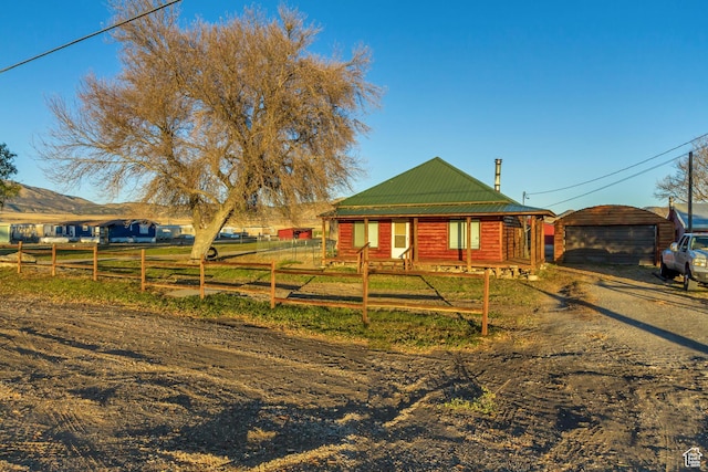 18250 N 4400 W, Fielding, UT 84311 - view of front of home with metal roof