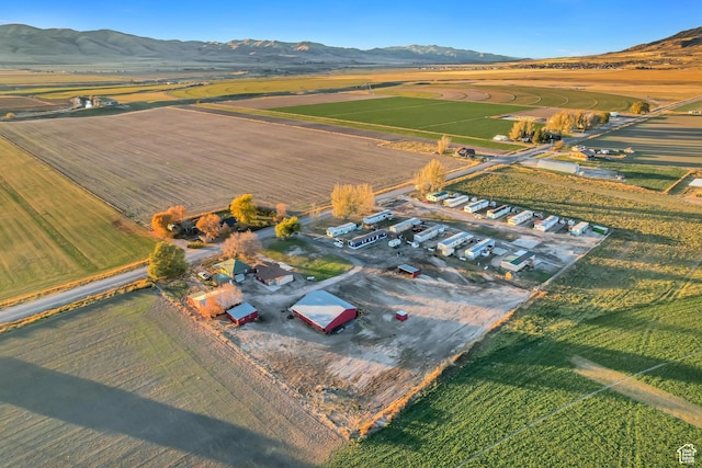 18250 N 4400 W, Fielding, UT 84311 - aerial view of property's location with rural landscape, mountains, and abundant farmland