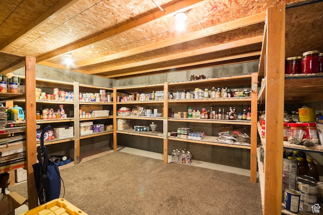 view of storage area