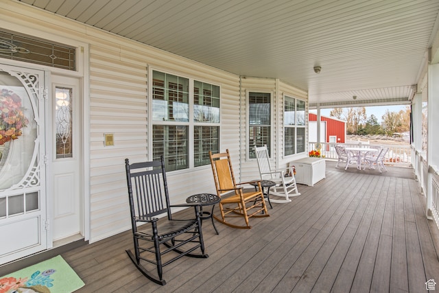 view of wooden terrace