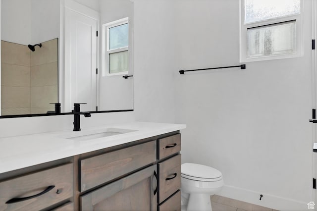 3092 E 2110th St S, St George, UT 84790 - bathroom with vanity, tile patterned flooring, and a shower