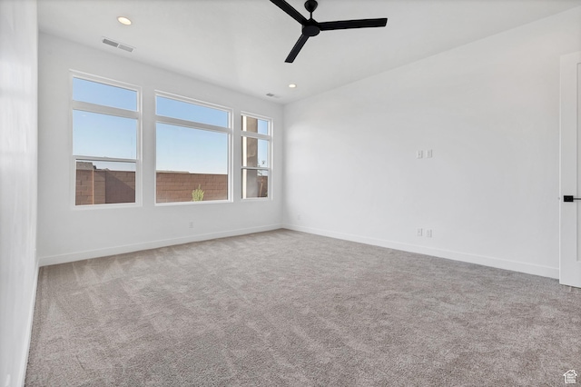 3092 E 2110th St S, St George, UT 84790 - unfurnished room featuring ceiling fan, carpet, and recessed lighting