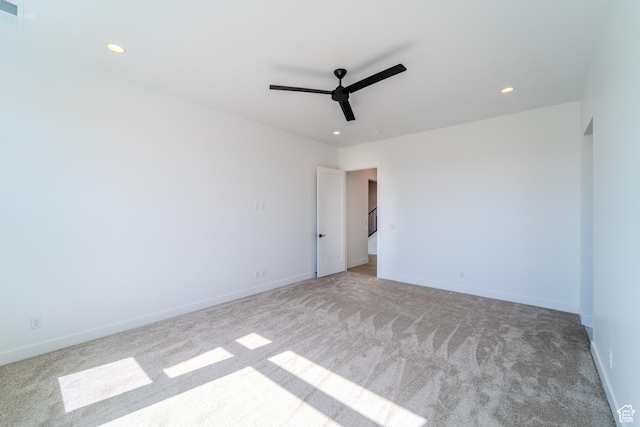 3092 E 2110th St S, St George, UT 84790 - carpeted spare room featuring a ceiling fan, recessed lighting, and baseboards