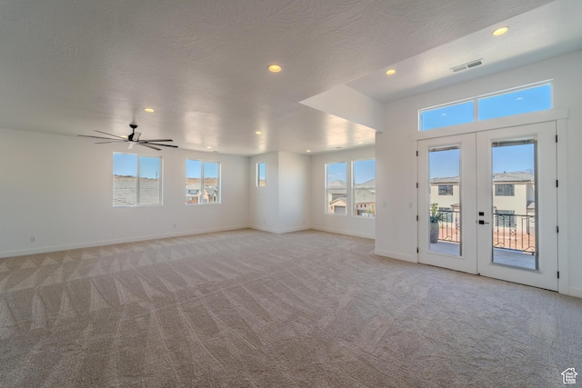 3092 E 2110th St S, St George, UT 84790 - unfurnished room with light carpet, french doors, recessed lighting, and healthy amount of natural light