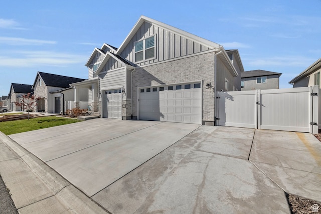 view of side of home with a garage