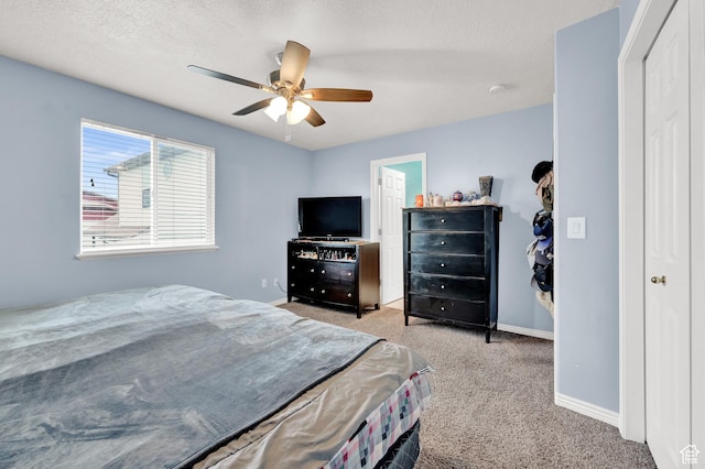 2778 W 5400 S, Roy, UT 84067 - bedroom with carpet floors, baseboards, and a ceiling fan