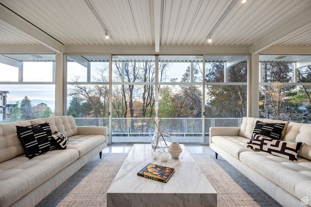 4345 S Zarahemla Dr, Salt Lake City, UT 84124 - sunroom with a wealth of natural light and wood ceiling