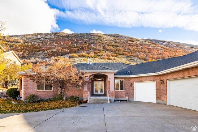 618 E Draper Heights Way S, Draper, UT 84020 - ranch-style house with a mountain view and a garage