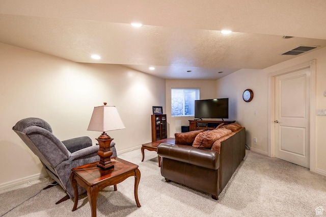 618 E Draper Heights Way S, Draper, UT 84020 - carpeted living room featuring a textured ceiling