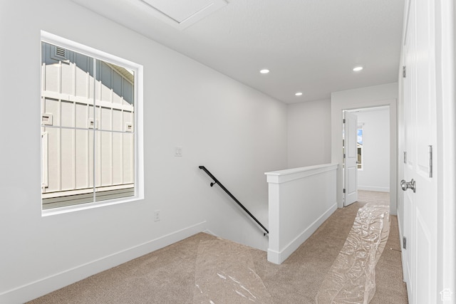 1044 E 1930 S Unit 419, Heber City, UT 84032 - hallway with an upstairs landing, carpet, and recessed lighting