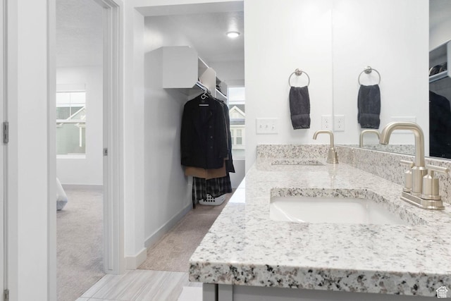 bathroom featuring vanity