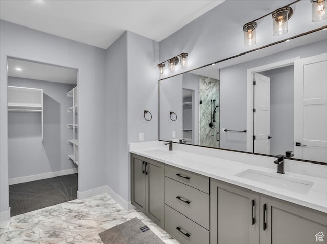 5349 W 3160 S, Hurricane, UT 84737 - bathroom featuring vanity and walk in shower