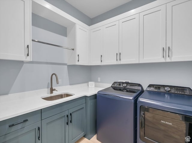5349 W 3160 S, Hurricane, UT 84737 - washroom with sink, cabinets, and independent washer and dryer