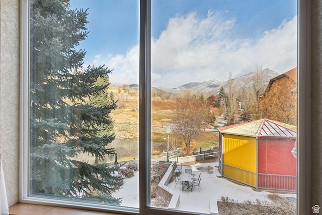 784 W Resort Dr Unit 206, Midway, UT 84049 - doorway with a mountain view and healthy amount of natural light