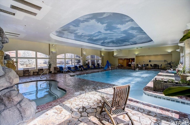 784 W Resort Dr Unit 206, Midway, UT 84049 - indoor pool featuring a patio