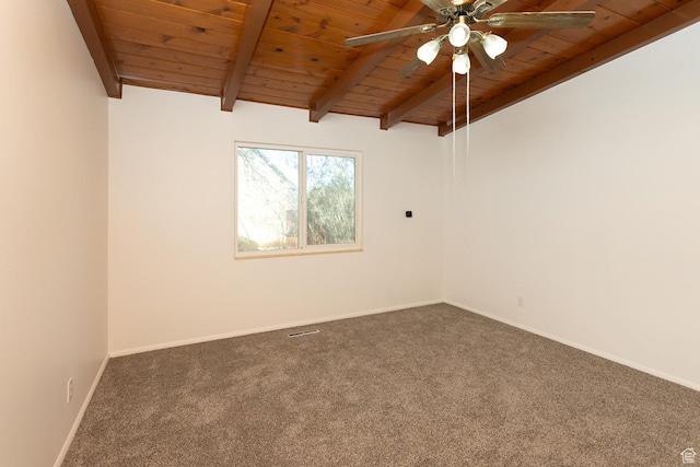 215 N 300 W, Salina, UT 84654 - unfurnished room featuring wooden ceiling, carpet, and ceiling fan