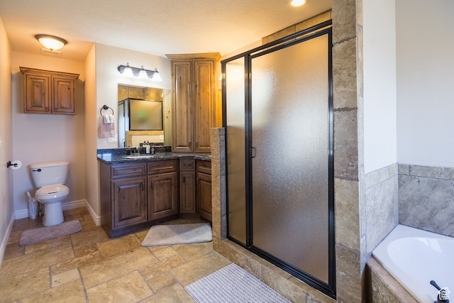 1605 W 1400 S, Vernal, UT 84078 - full bathroom with plus walk in shower, vanity, and toilet